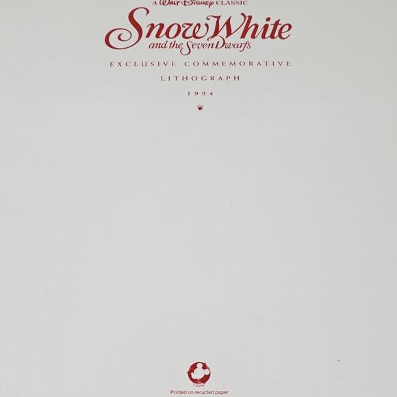 Vintage Snow White and the Seven Dwarfs - 1994 Lithograph Print - Walt Disney - Picture 6 of 9